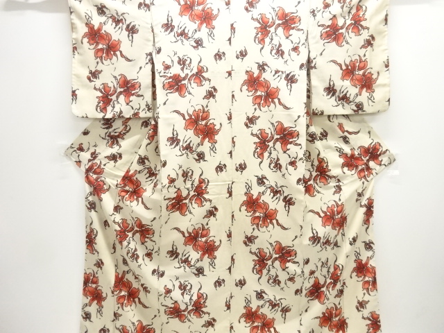 JAPANESE KIMONO / ANTIQUE KIMONO / TAISHO ROMAN STYLE / FLOWER